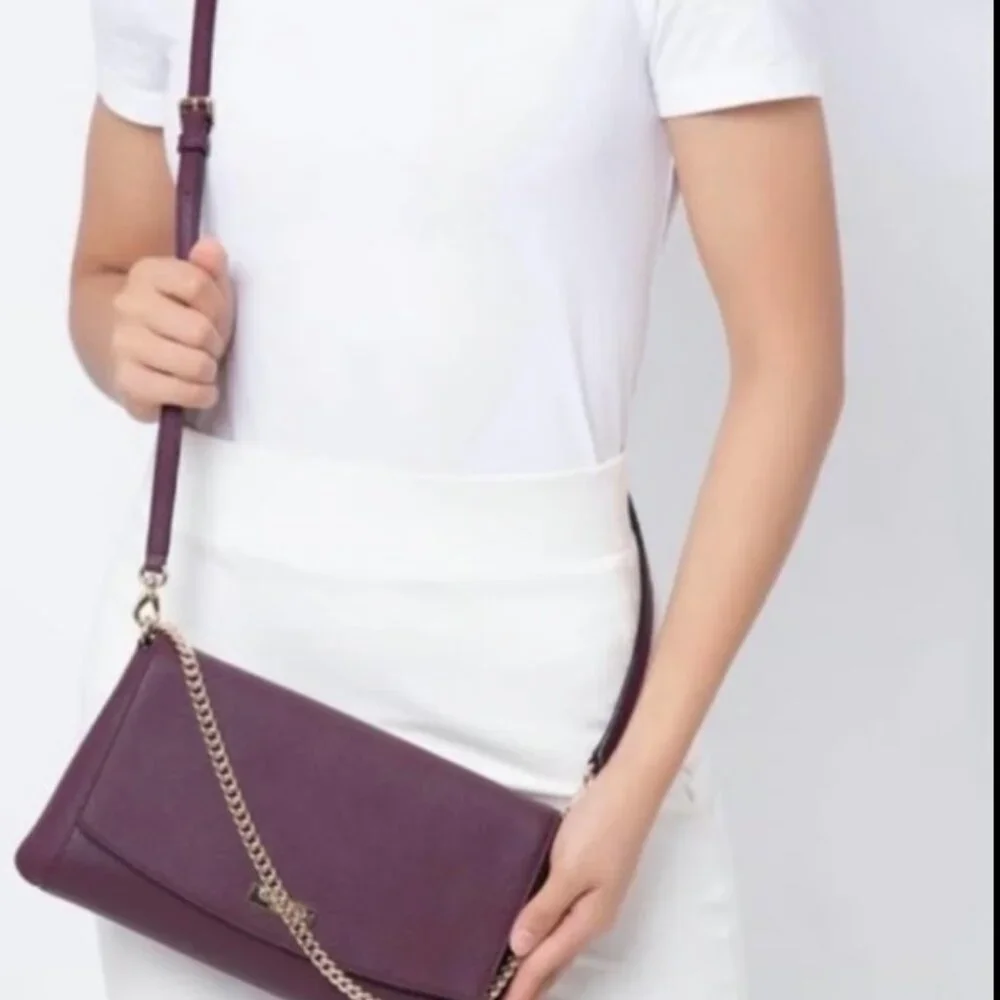 NWOT Elegant Burgundy Plum Shoulder Crossbody Bag handbag Size M